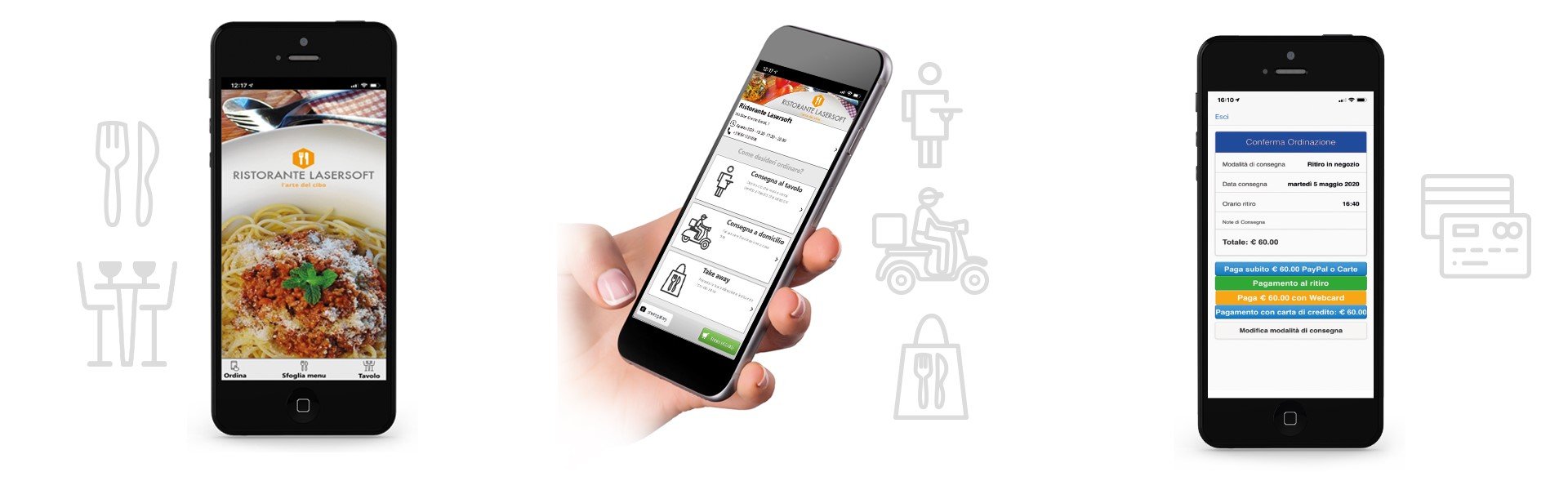 L’App che permette ai tuoi clienti di prenotare un tavolo, consultare il menù, ordinare e pagare direttamente con lo smartphone